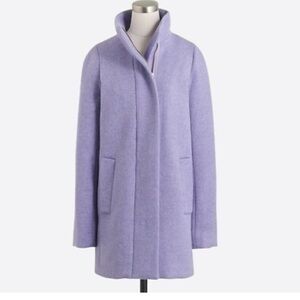 J. Crew Lavender Lilac Cocoon Coat size 6 wool